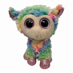 TY Beanie Boos Daffo the Lamb Pink‎ Glitter Eyes 6" Missing Swing Tag 2018